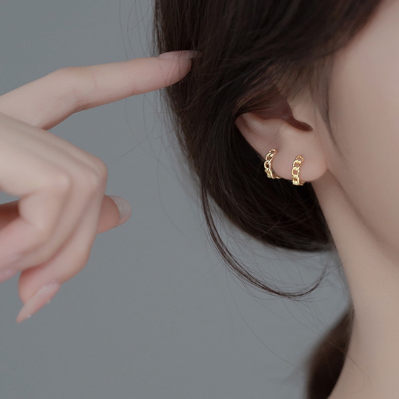 We Flower Vintage 14 K Emas Geometris Chunky Hoop Earrings Untuk Wanita Gadis Elegan Lingkaran Bulat Anting-Anting Fashion Telinga Perhiasan Aksesoris