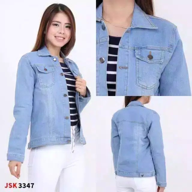 Jaket Wanita Pablo New Arrival !!! /Jaket Jeans Snow Black Cropty Murah