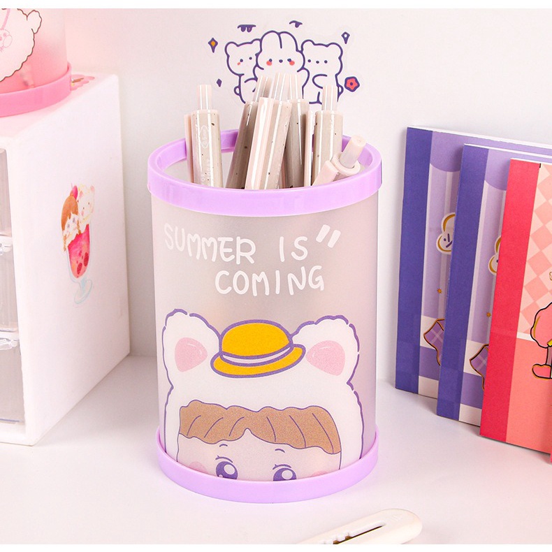 Tempat Kotak Pena Pensil Pen Pencil Holder Bulat Tabung Lipat OSM-ST0249