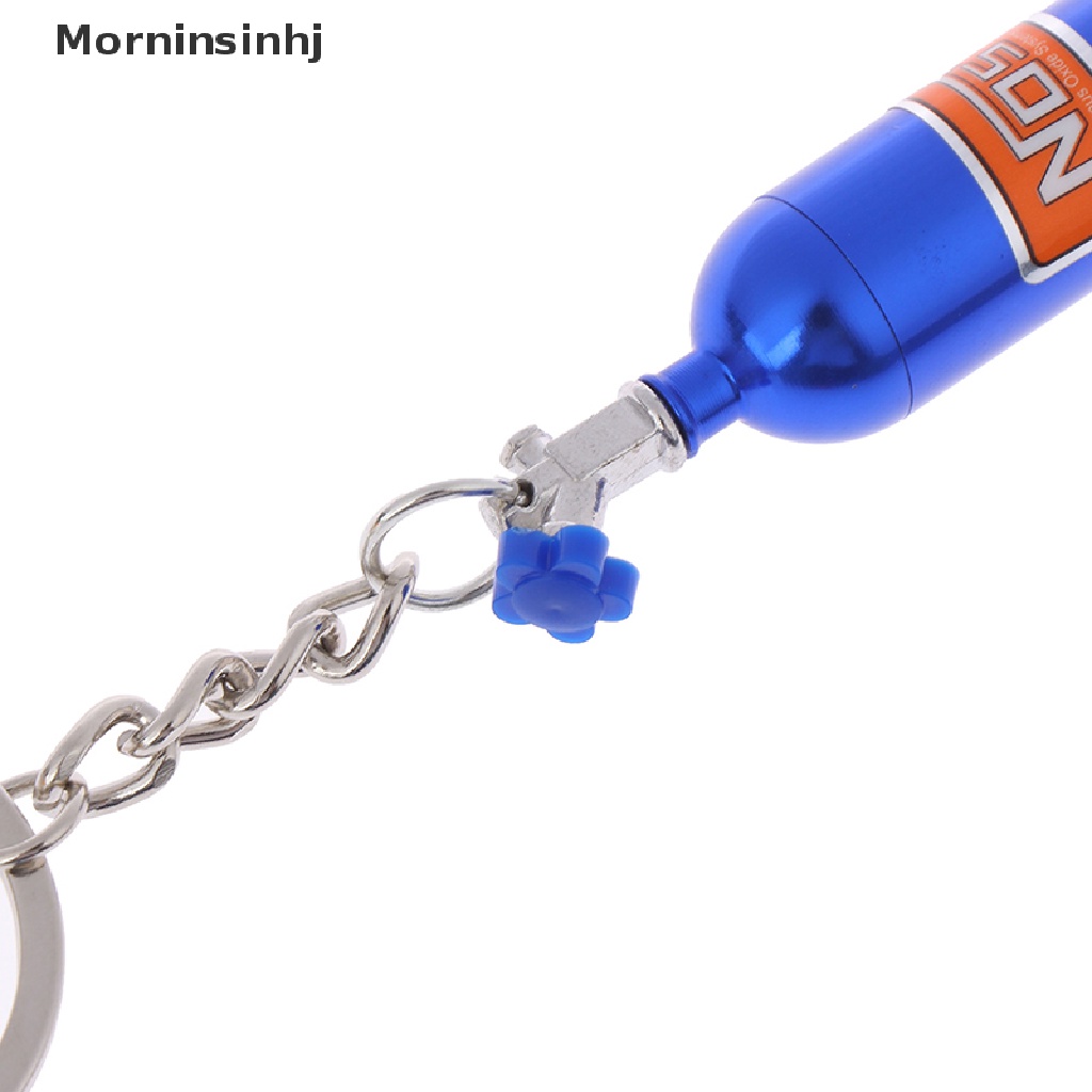 Mornin 1Pc NOS Nitrous Oxide Bottle Key Chain Gantungan Kunci Keyring Stash Box Storag id