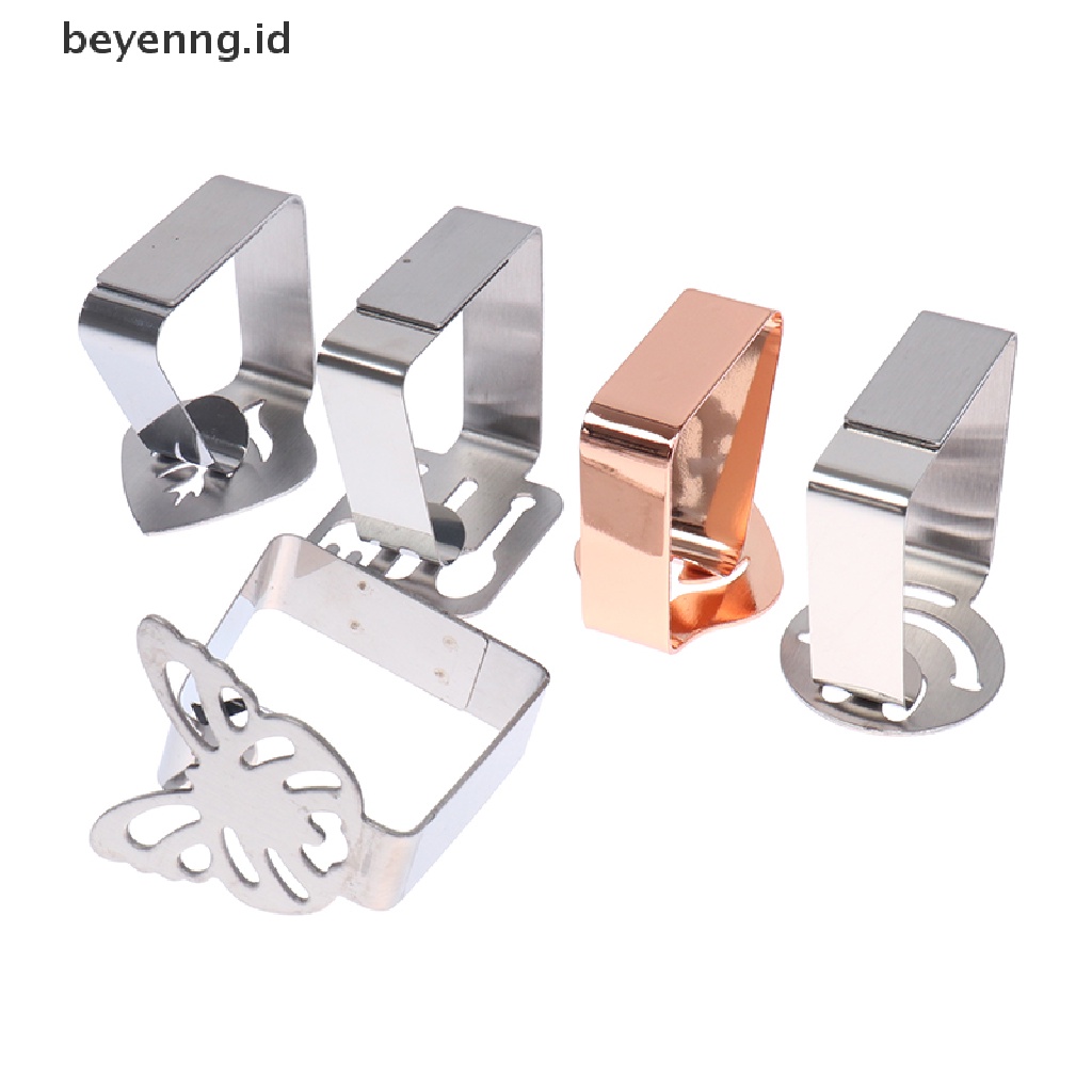 Beyen Klip Taplak Meja Daun Stainless Steel Table Cover Clip Penjepit Holder Ornamen ID