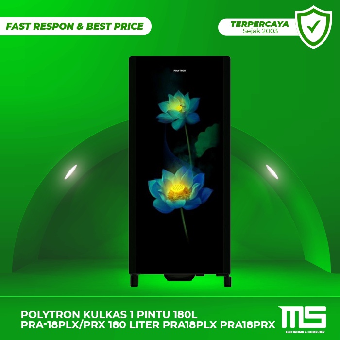 Polytron Kulkas 1 Pintu 180L PRA-18PLX/PRX 180 Liter PRA18PLX PRA18PRX