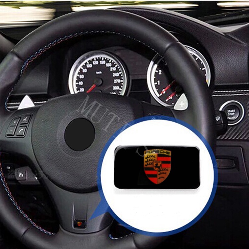 Porsche 10Pcs 3D Car Stickers Steering Wheel Door Window Switch Button Badge Decoration Suitable For 958 911 987 cayenne