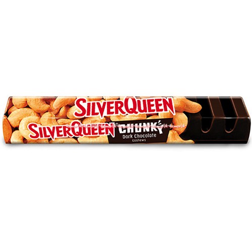 Silverqueen Chunckybar 100gr Dark Chocolate Cashews Coklat Silver queen Chuncky Bar Coklat Batang Cangky bar