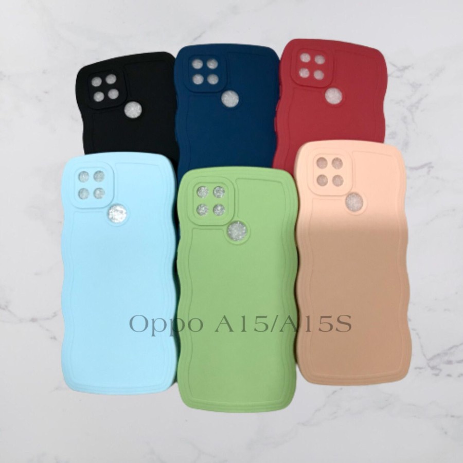 CASE OPPO A15/A15S - SOFTCASE SILIKON GELOMBANG WARNA PRO CAMERA - BD