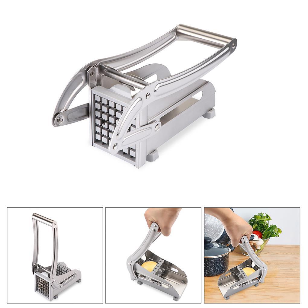 Cutter Strip Slicer Stainless Steel Pembagi Kentang Bawang Daun Bawang Sayur Crusher Grip Dapur Rumah Tangga Supply