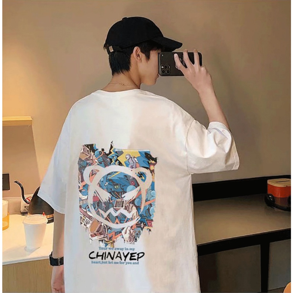 GABBANIE BRAND SHORT-SLEEVED T-SHIRT MEN'S SUMMER TREND 2023 NEW LOOSE HALF-SLEEVED COTTON PRINTED TOP KAOS KOREAN3/4SELDOVED KAOSPRIA BAJU OVERSIZE PRIA ATASAN PAKAIAN POLOS KAOS OVERSIZED KOREAN