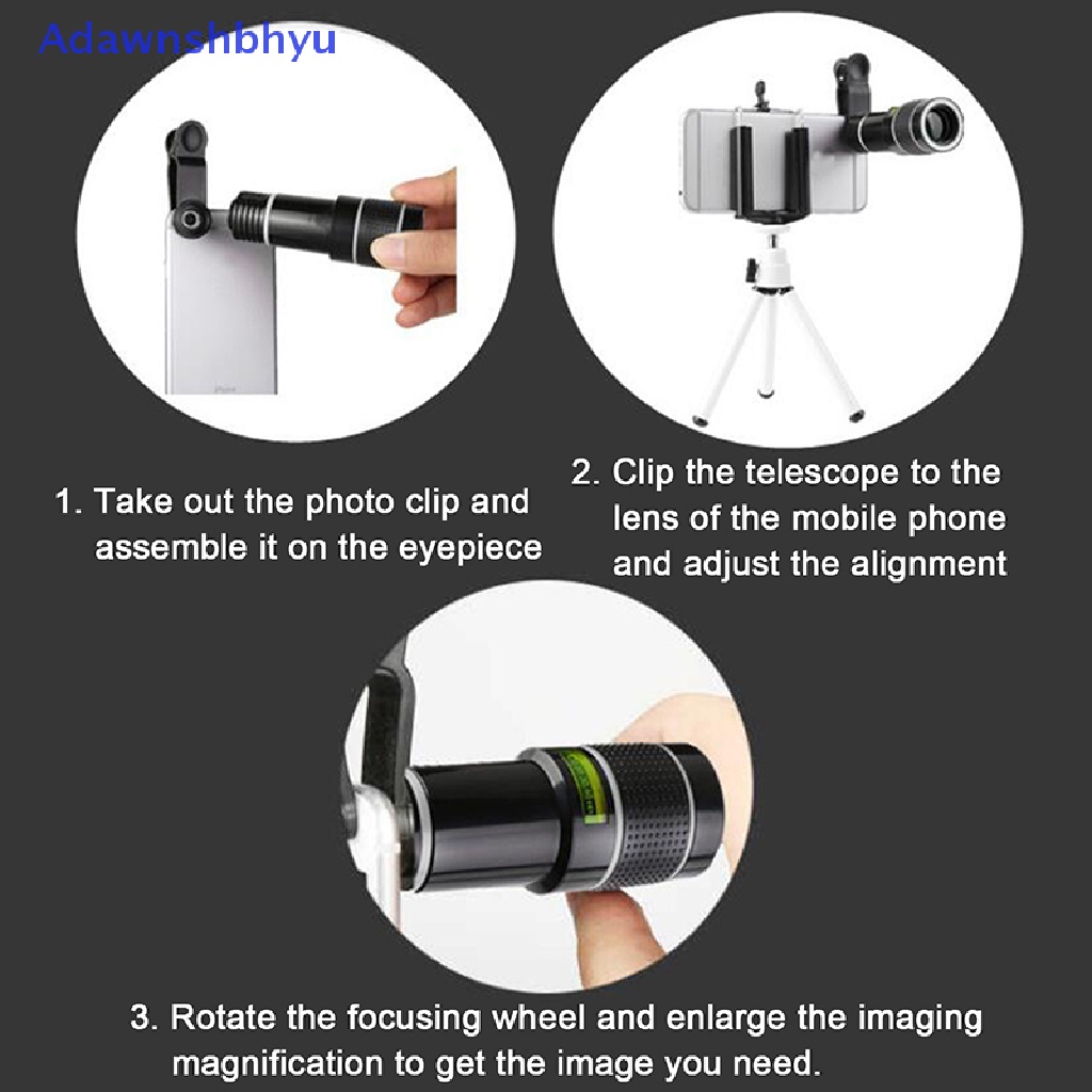 Adhyu 20x Zoom HD Universal Smartphone Optical Camera Telephoto Clip Telescope Lens ID