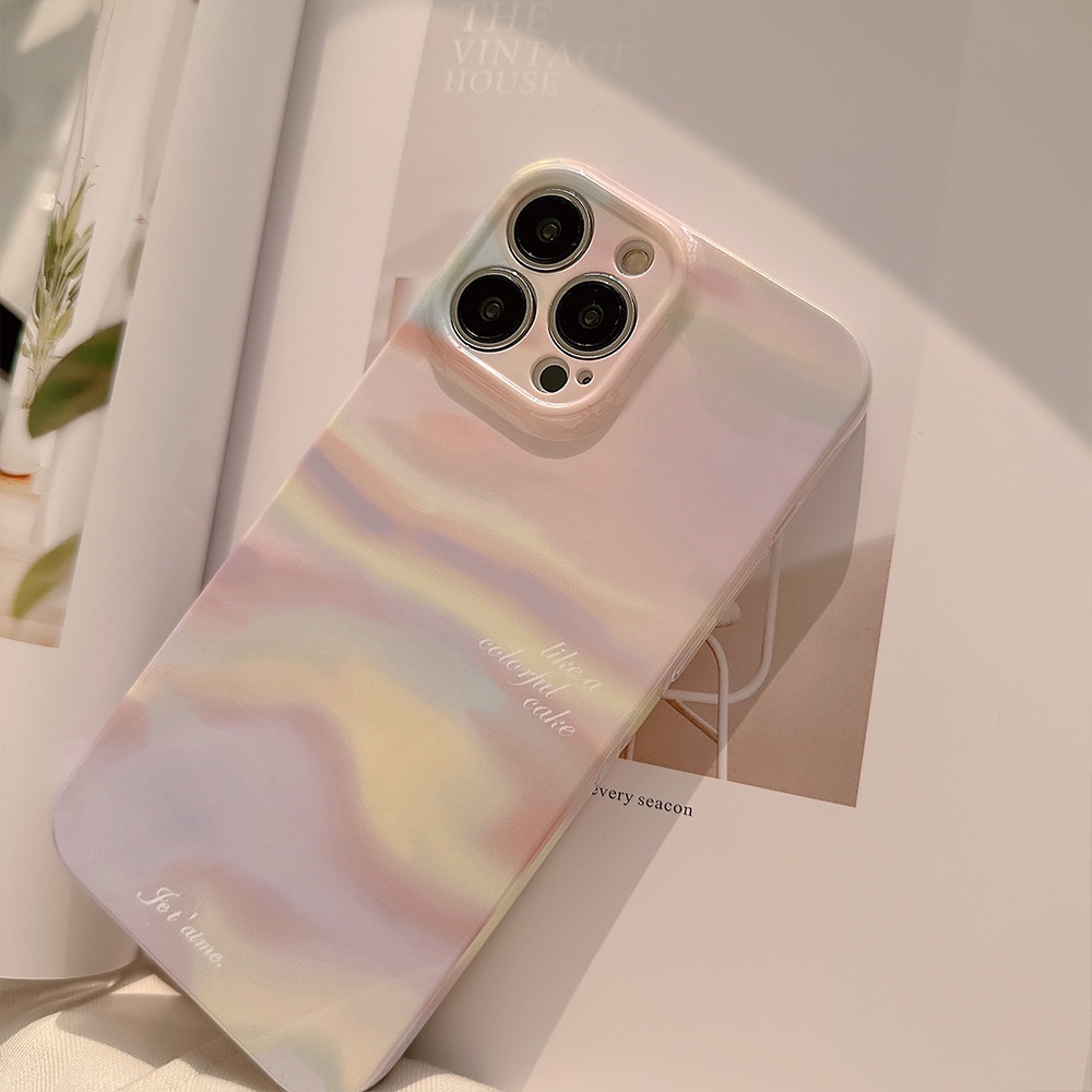 IPHONE Gentle Sunset Glows Phone Hard Film Case Penutup Perlindungan Penuh Untuk Iphone7 8 PLUS X XR XS 11 12 13 14 PRO MAX SE 2020