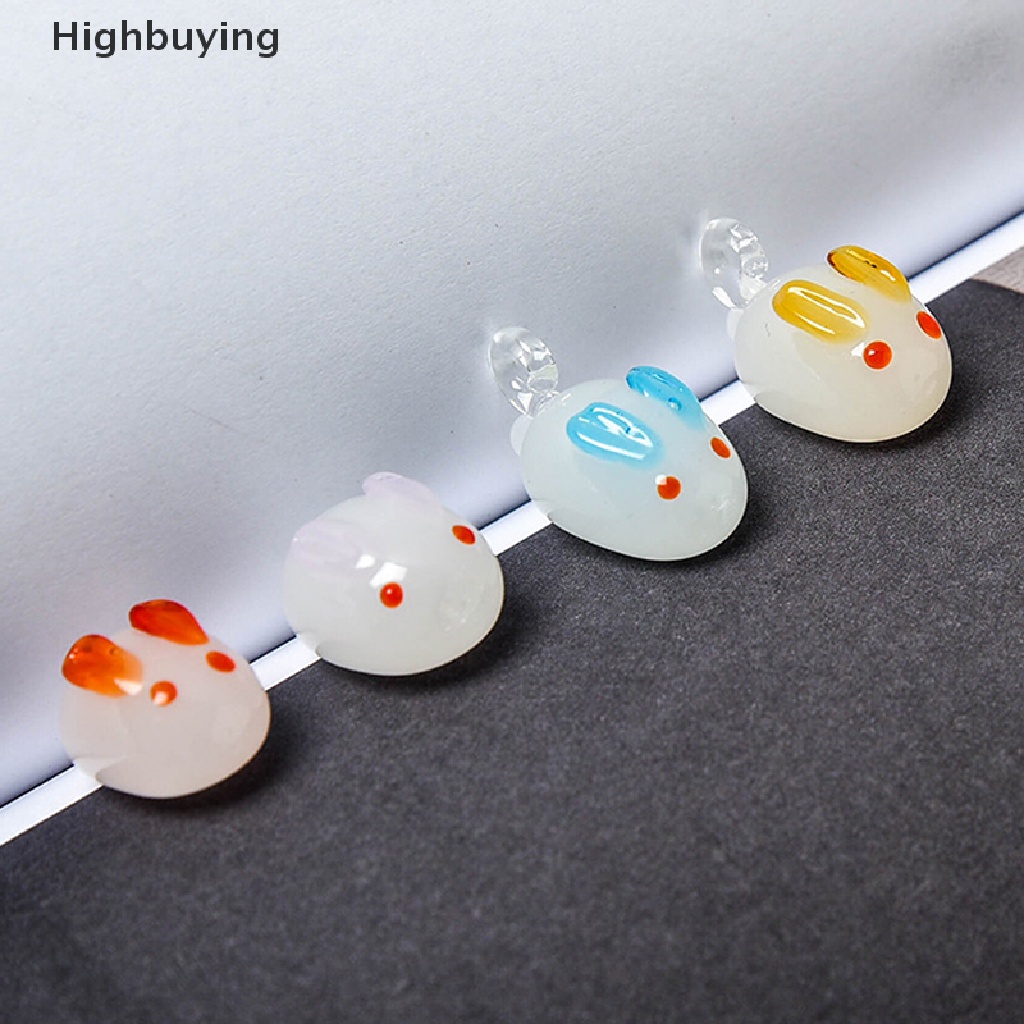 Hbid 5pcs Manik-Manik Longgar Kaca Lampwork Bentuk Kelinci Handmade Untuk Membuat Perhiasan Temuan Kerajinan DIY Glory