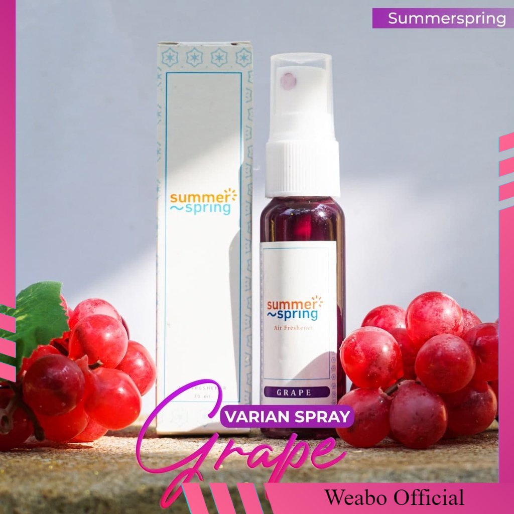 Summerspring Pengharum Spray Grape / Anggur | Fruit Series | Pengharum Ruangan/AC/Toilet/Kamar Tidur