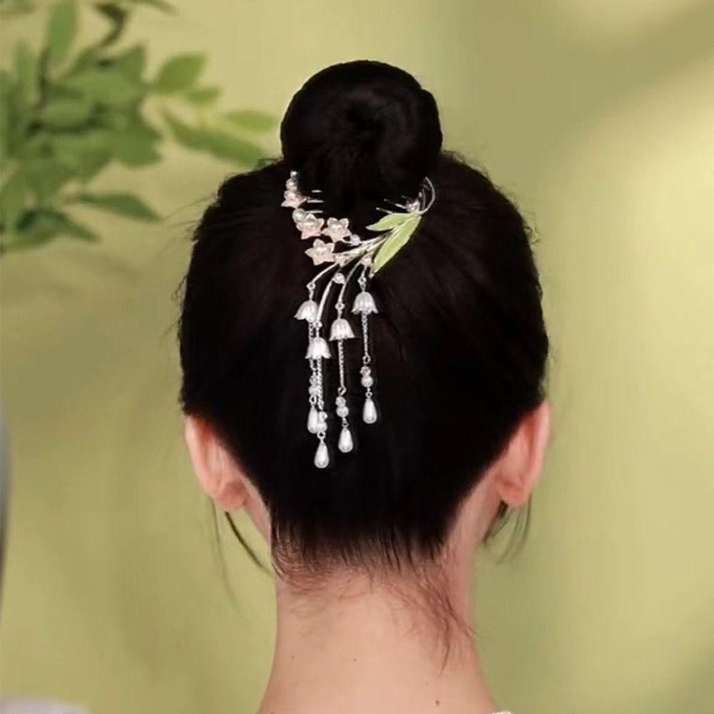 Agustinina Bunga Jepit Rambut Lucu Retro Wanita Hiasan Kepala Rambut Sanggul Tetap Klip Elegan Tinggi Ponytail Tetap Klip Piring Gesper Rambut