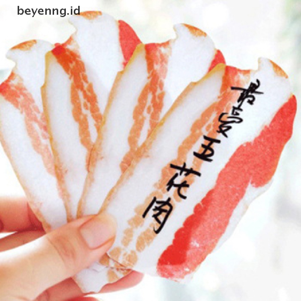 Beyen Kawaii Makanan Daging Ikan Lucu Memo Pad Note Sticky Notes Planner Kertas Stiker ID