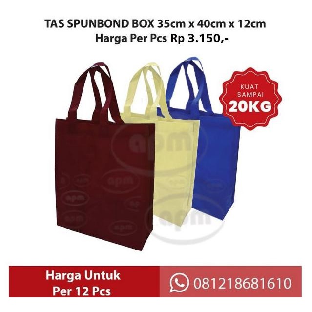 

⭐BISA COD⭐ Promo Tas Spunbond Box Ukuran 35cm x 40cm x 12cm Terlaris - Biru BCA
