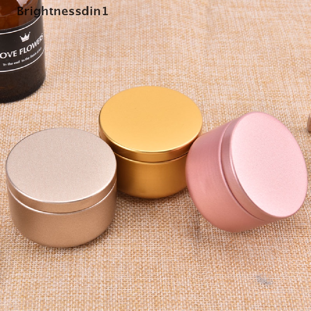 [Brightnessdin1] Timah Bulat Metal Tin Kotak Tin Aluminium Jar Storage Travel Tin Boutique