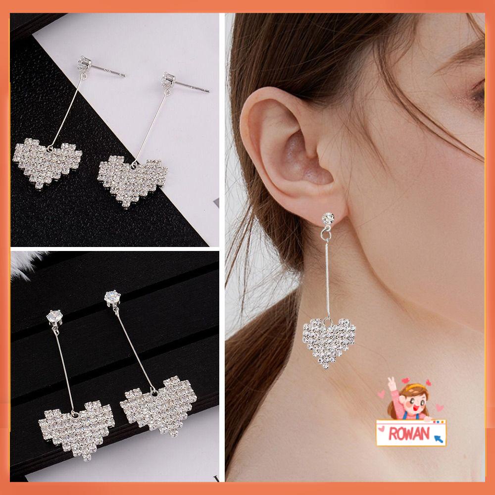 R-flower 4pasang Earings925 Sterling Silver Wanita Cinta Anting Stud Earrings