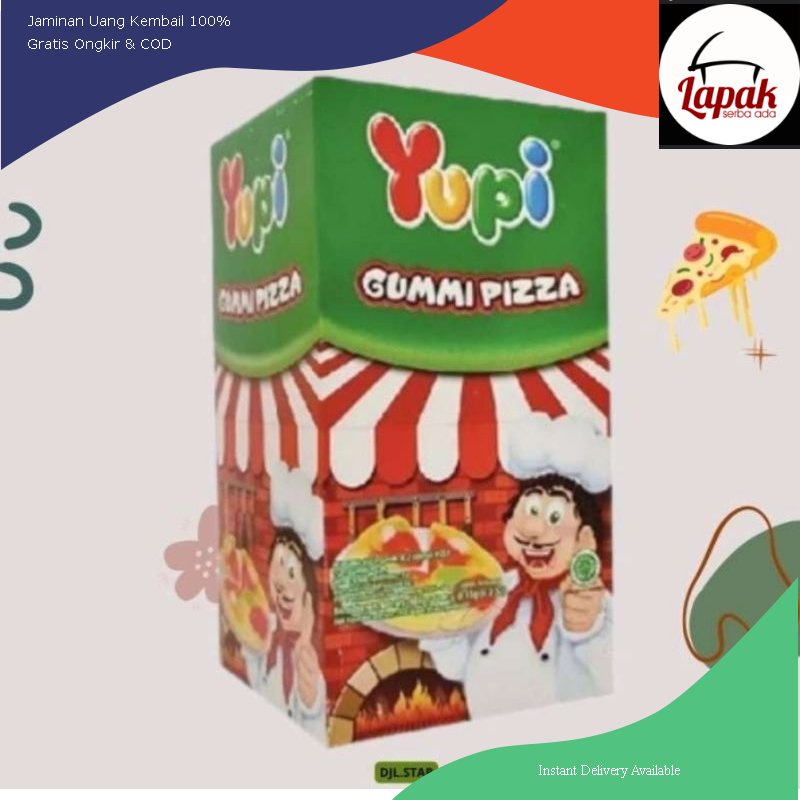 

permen yupi gummy pizza