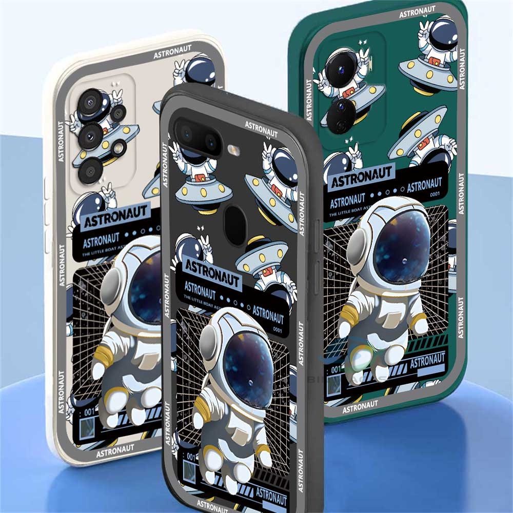 Casing ip iPhone 14 Pro MAX 14Pro 14plus 13ProMax 12 12ProMax 11 11Pro 11ProMax X XS MAX XR Astronot Pesawat Luar Angkasa Silikon Lembut Case Ponsel Binteacase