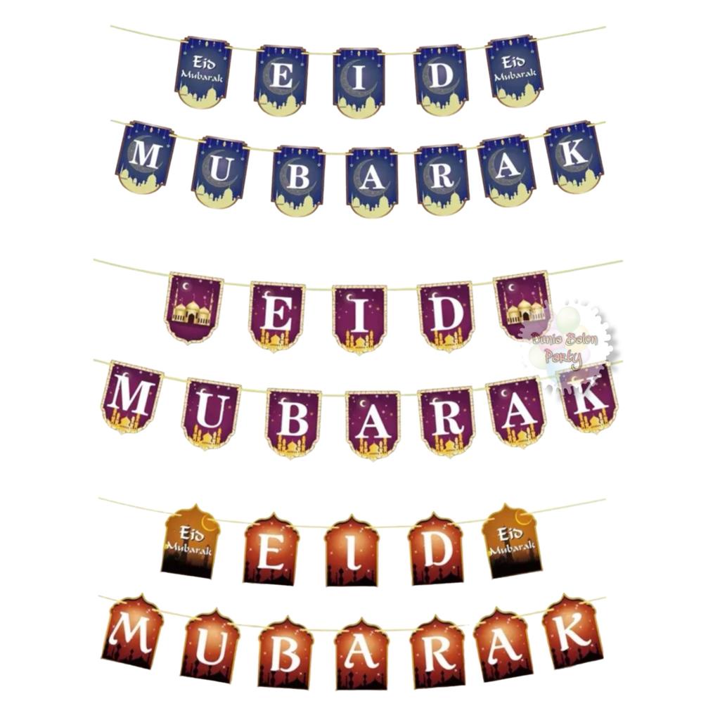 Banner Idul Fitri / Bunting Flag Lebaran / Banner Eid Mubarak