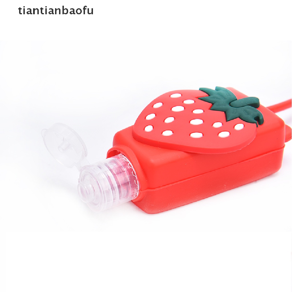 [tiantianbaofu] Makanan Buah Lucu Silikon Mandi Baby Shower Hand Sanitizer Botol Holder Portable Butik