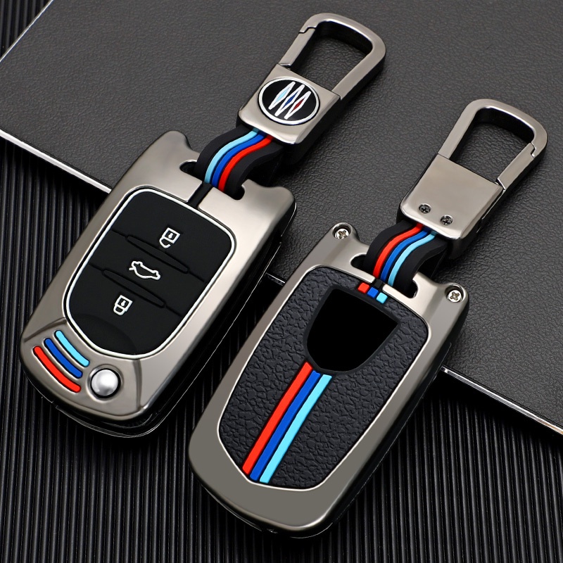 Case Kunci Mobil Zinc Alloy Cover remote Shell Untuk Aksesoris Gantungan Kunci Fob Baojun 560 Rs-530 630 310 E100 310W 510 730 360 Holder Fob