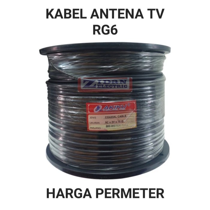 Kabel Antena TV RG6 RG 6 Coaxial Cable Harga Permeter