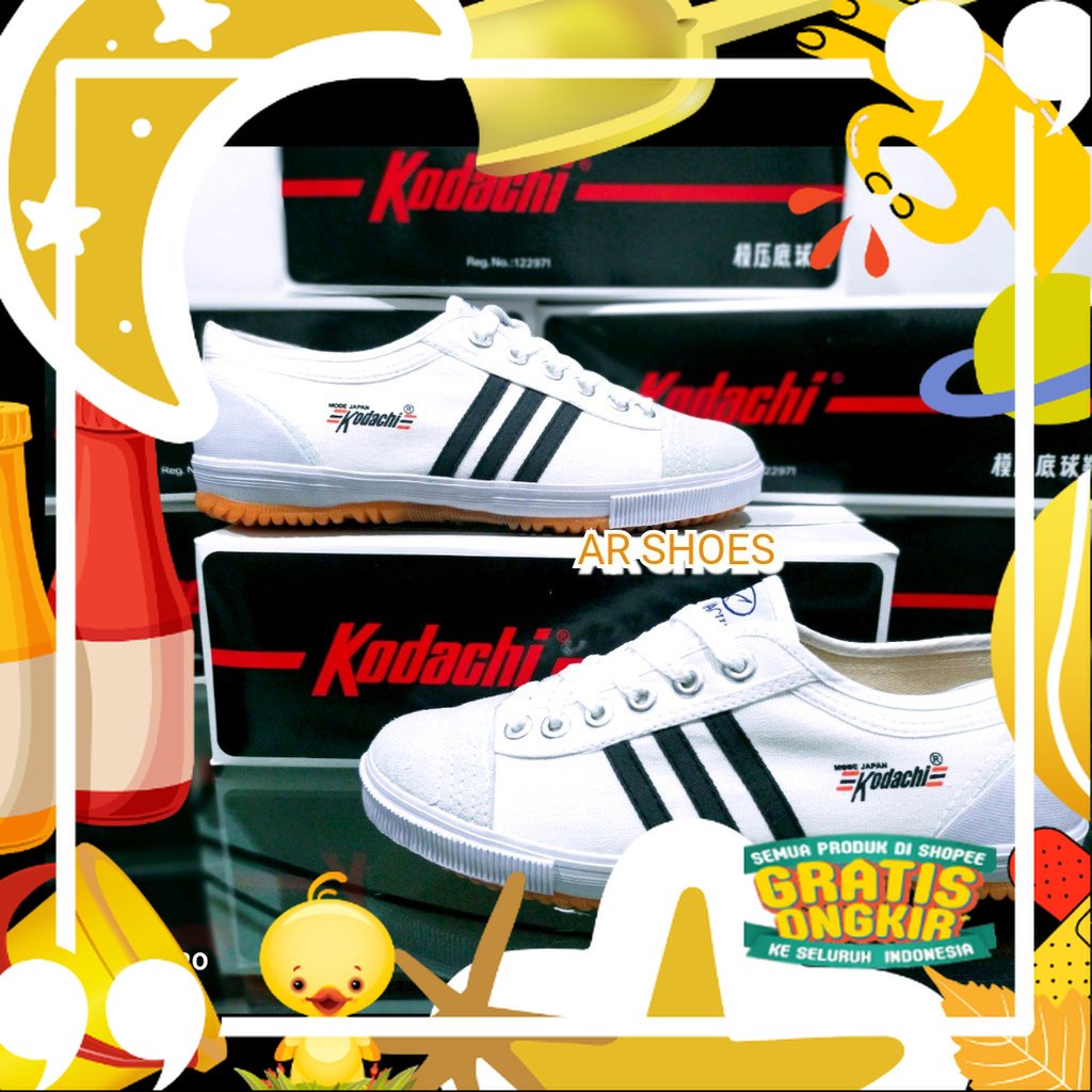 SEPATU KODACHI 8111 PUTIH HITAM /KODACHI 8111 PUTIH/KODACHI CAPUNG 8111/SEPATU OLAHRGA KODACHI PUTIH