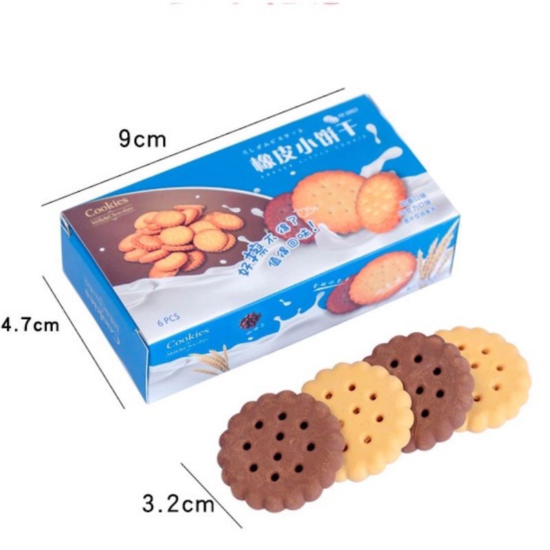 Eraser Penghapus fancy penghapus pensil roti cookies macaron es krim kentang