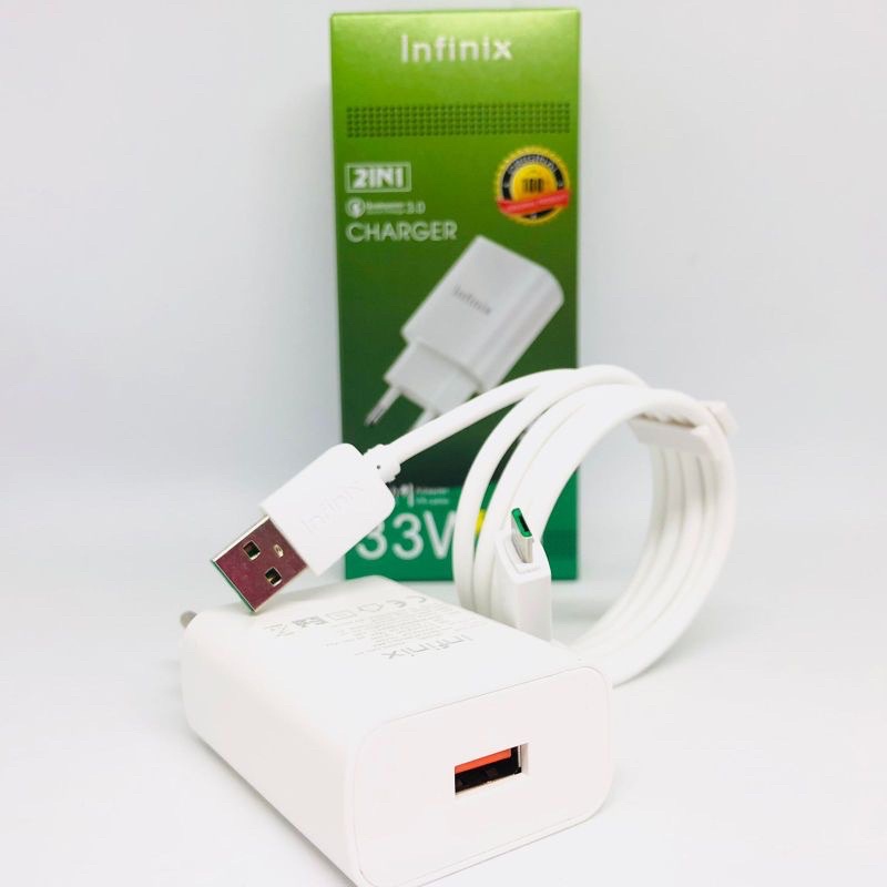 Charger Infinix 33w Quick Charge 3.0 Fast Charging Micro USB oem