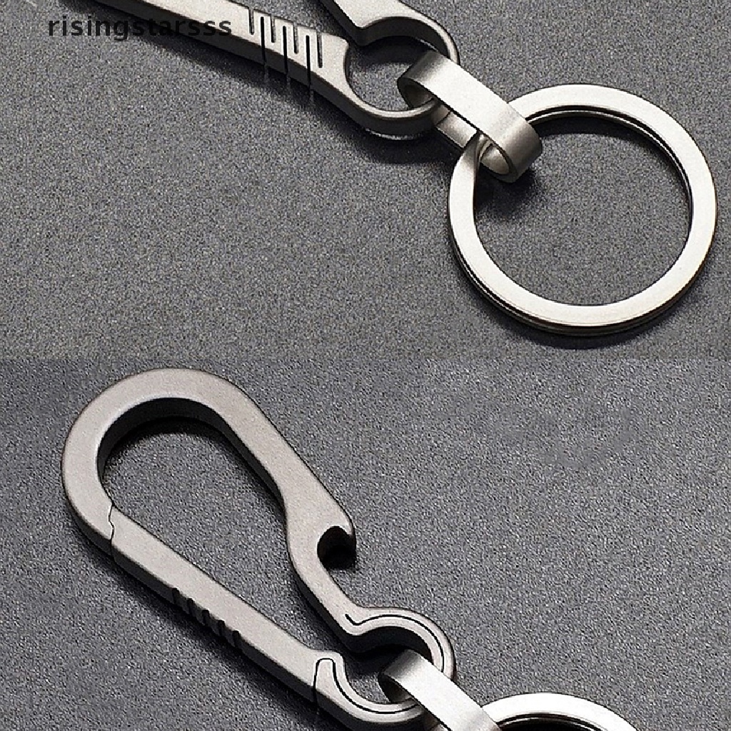 Rsid Span-Gesper Titanium Baru Alat Luar Ruangan Titanium Alloy Gantungan Kunci Tiranium Gesper Key Ring Jelly