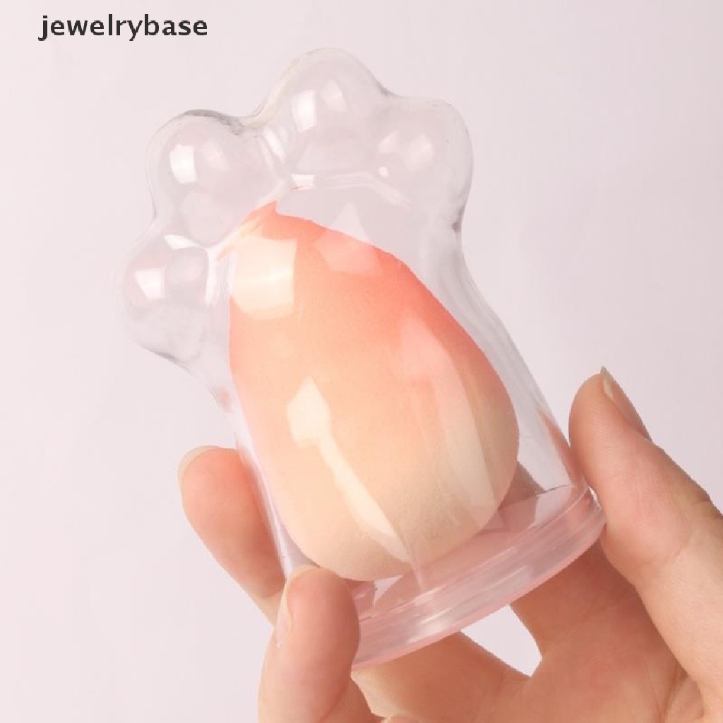 [jewelrybase] Kotak Spons Puff Makeup Kecantikan Baru Aksesoris Makeup Wanita Cakar Kucing Shell Kotak Butik