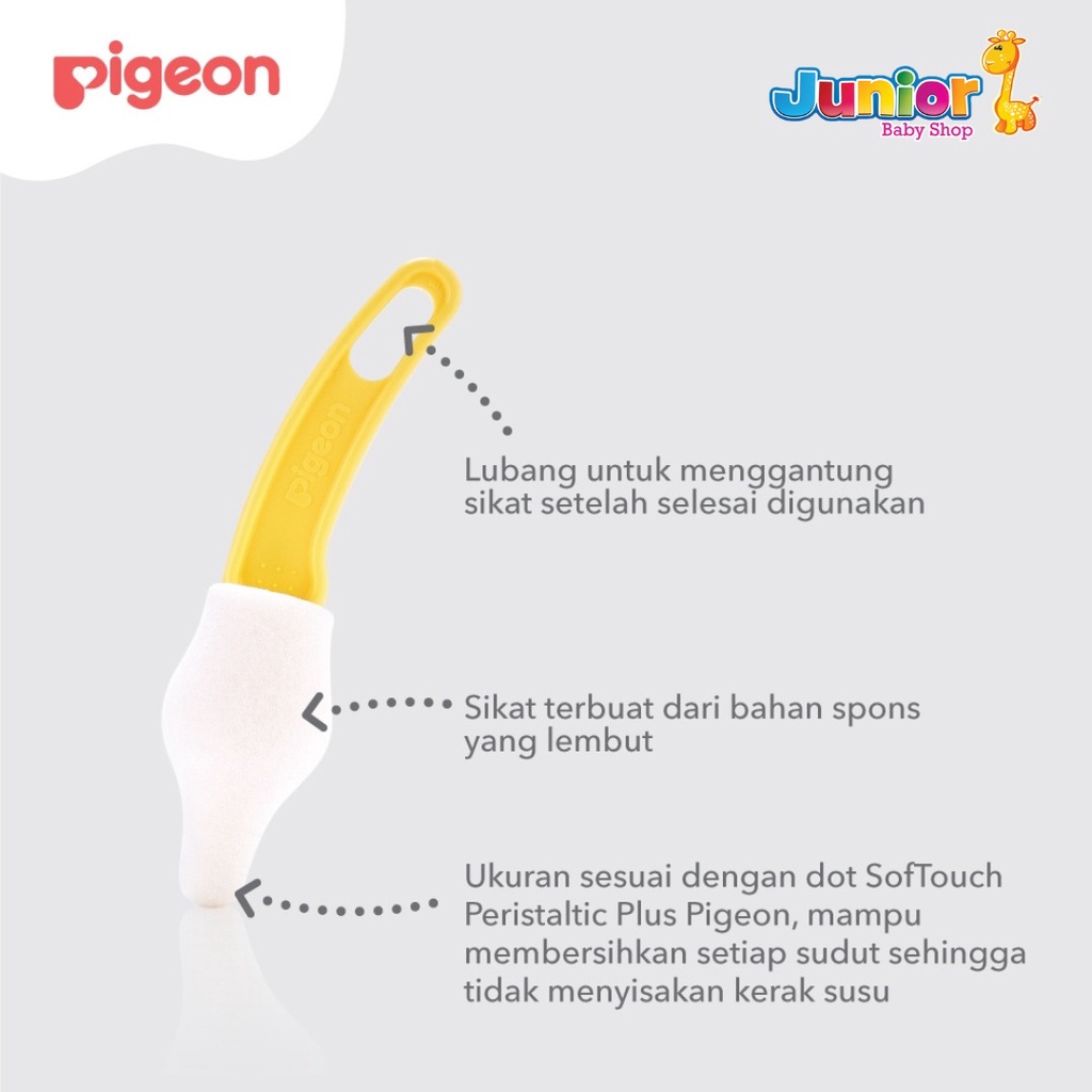 Pigeon Nipple Cleansing Brush For Wide Neck Bottle | Sikat Pembersih Dot