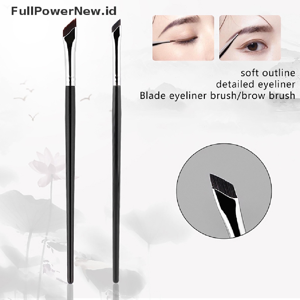 Power Upgrade Blade Eyeliner Brush Sikat Alis Datar Sudut Sangat Tipis Halus Di Bawah ID