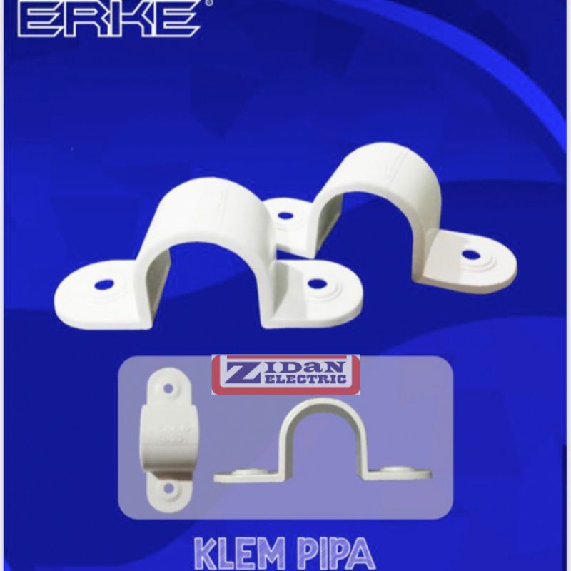 Klem Pipa Listrik 20mm / Klem Pipa Conduit PVC 20mm / Clamp Pipa 20mm Erke