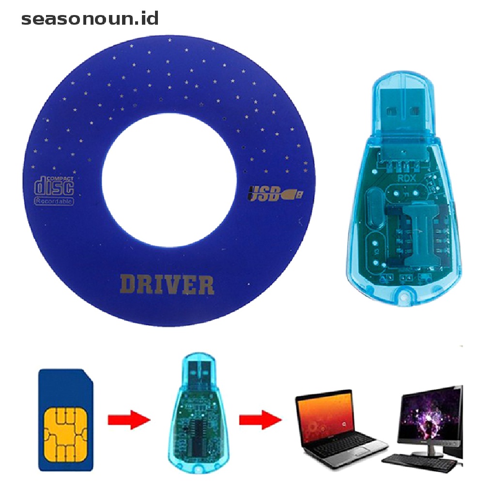 Seasonoun USB SIM Copy/Cloner Kit SIM Card Reader GSM CDMA SMS Cadangan+CD Card Reader.