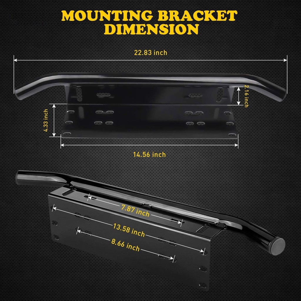 Dudukan Bracket Lampu Tembak Tatakan Braket Besi Bumper Lampu Plat Nomor Sorot Mobil LED Universal