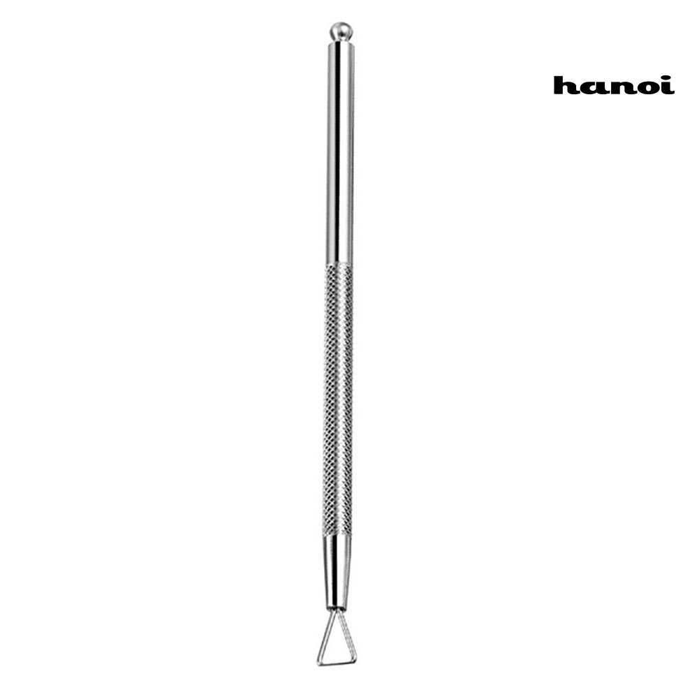 Hi * Stainless Steel Nail Art UV Gel Polish Remover Rod Pusher Cleaner Alat Manicure