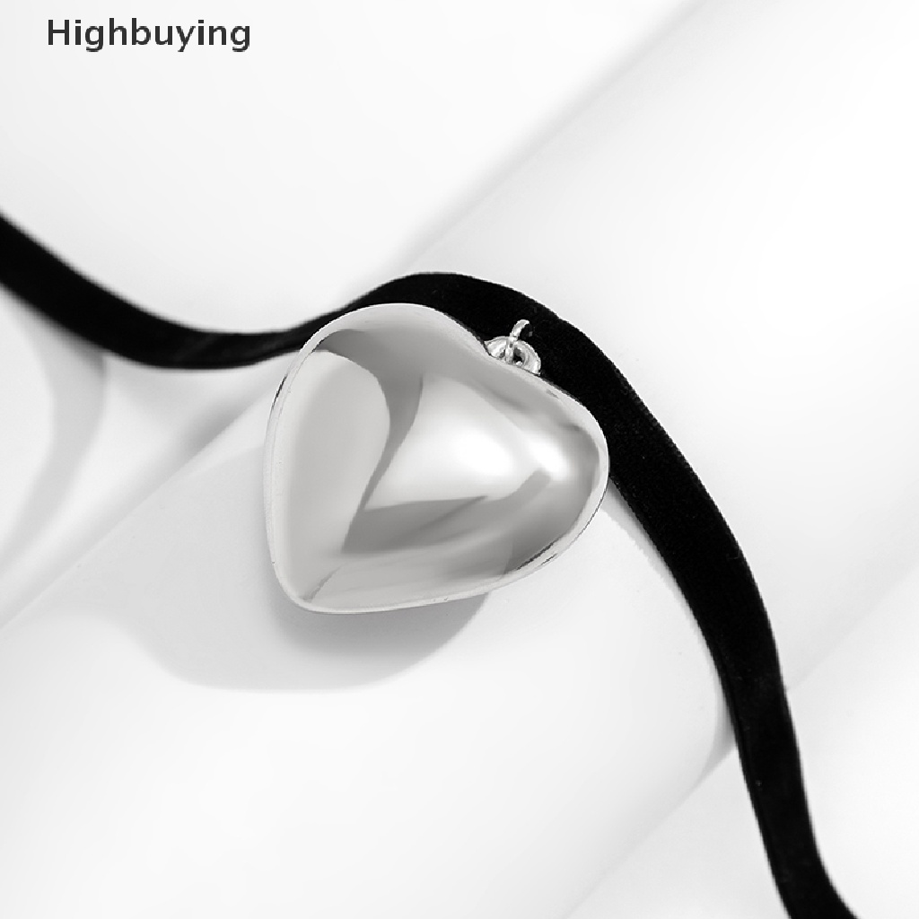 Hbid Berlebihan Cinta Besar Hati Liontin Choker Kalung Untuk Wanita Goth Hitam Beludru Adjustable Chain Necklace Glory