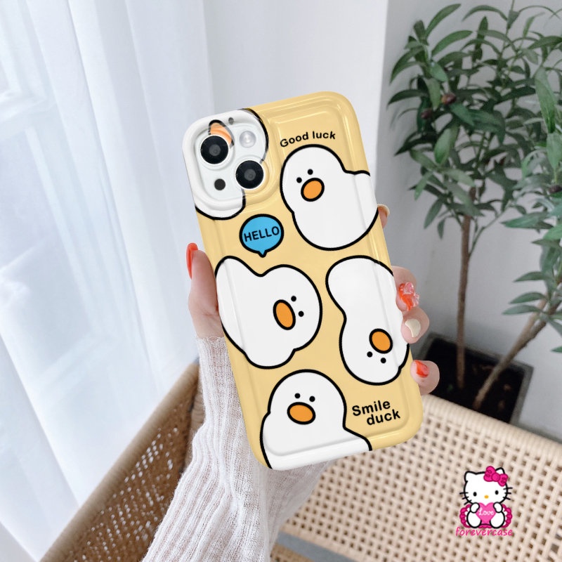Casing Tahan Guncangan Untuk Redmi Note 11s 11 8 10 10s 9 Redmi 9C NFC A1 10A 10 9T 10C 9 12C 9A Note10 Note11 Note9 Note10s POCO F4 Kartun Bebek Cantik Air Cushion Lembut TPU Penutup Belakang