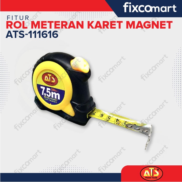 ROL METERAN KARET MAGNET &quot;ATS&quot; 7.5MX25MM