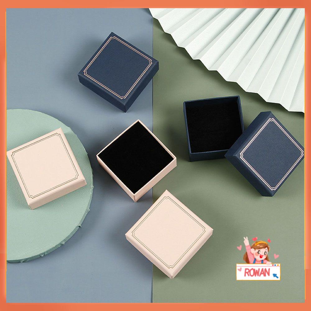 R-bunga Tempat Cincin Berlapis Spons High Quality Display Organizer Kemasan Perhiasan Display Perhiasan Kotak Kalung Case