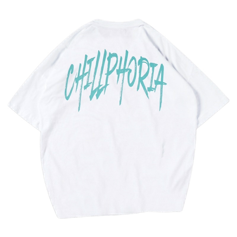 {Oversized} Baju Kaos Cotton Combed Distro Motif CHILLPHORIA