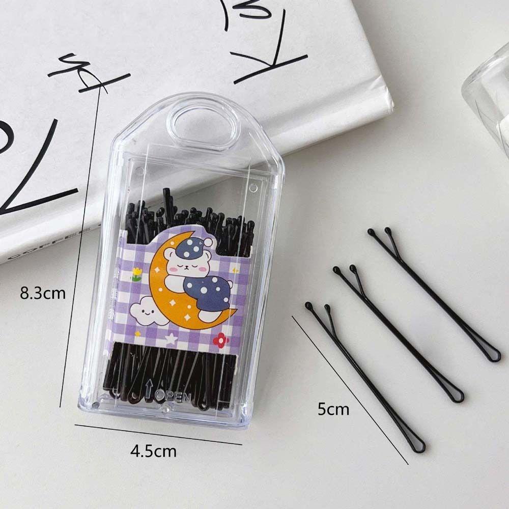 Rebuy Hairpin Set Flat Shaped Invisible Aksesoris Rambut 30Pcs Klip Rambut Hiasan Kepala Alat Styling Rambut Klip Rambut Hitam