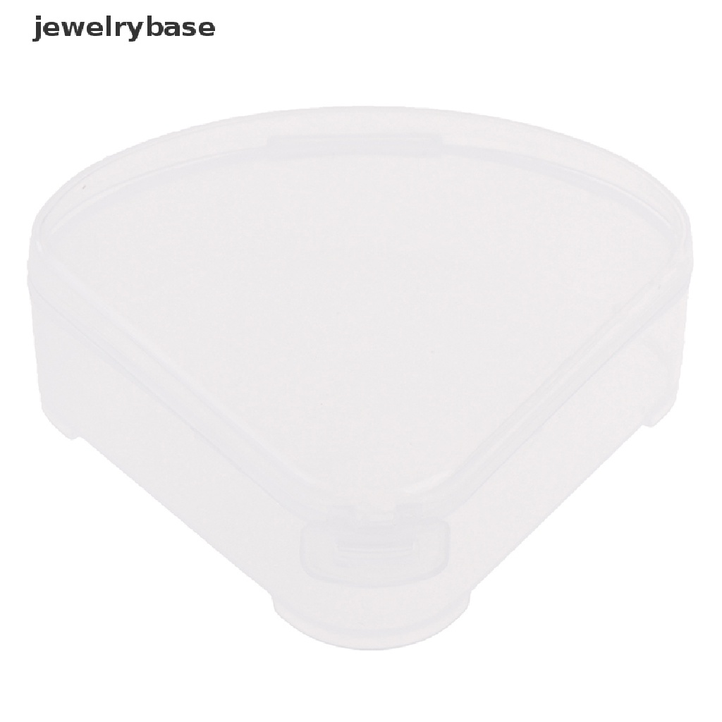 [jewelrybase] Spons Segitiga Portabel Transparan Tas Kosmetik Makeup Puff Box Tempat Penyimpanan Butik