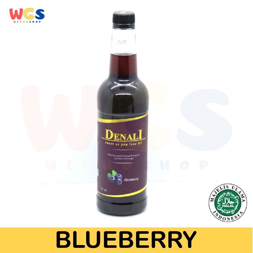 Syrup Denali Blueberry Premium Quality Flavoured For Beverages 750ml