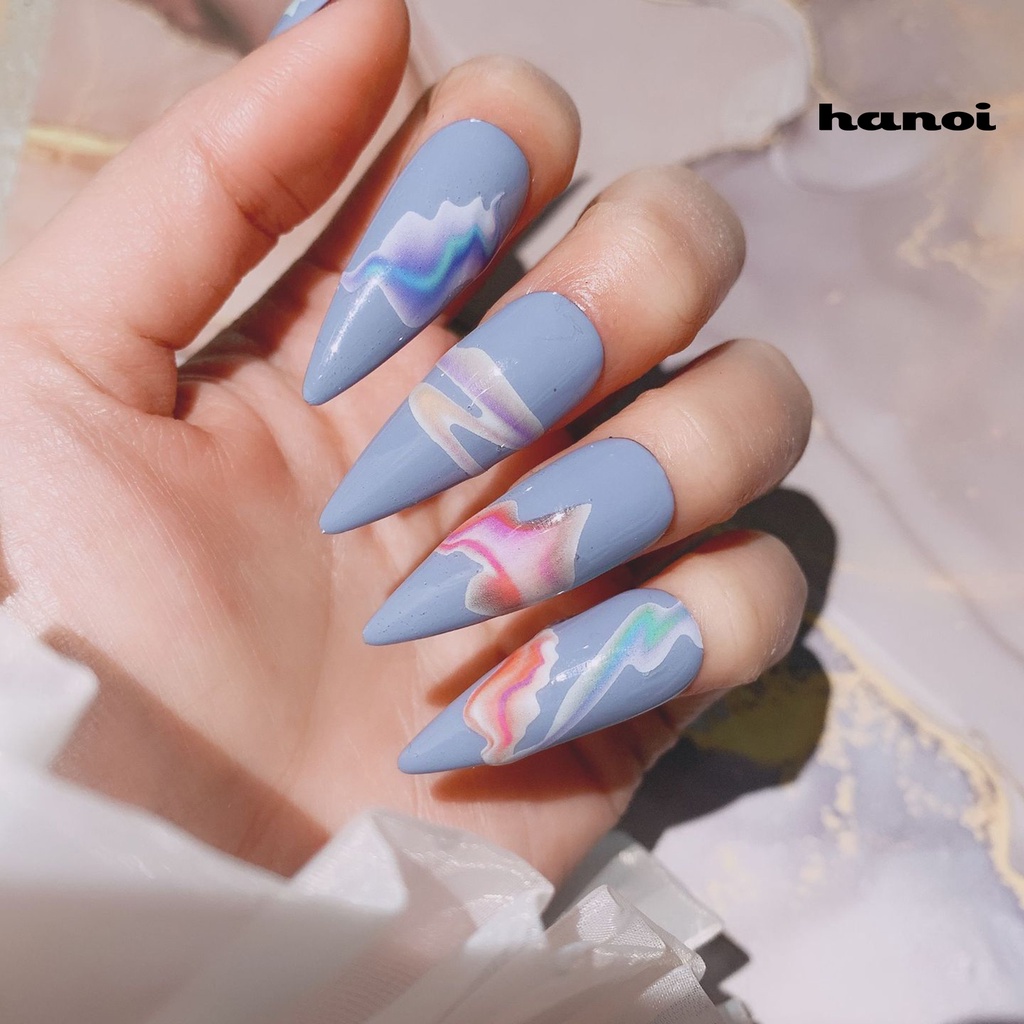 Hi Stiker Kuku Ultra Tipis Efek 3D Daya Rekat Tinggi Kecantikan Tipis Stiker Pita Balet Gaya Jepang Untuk Manicure