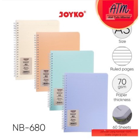 

Ruled Notebook Diary Agenda Buku Catatan Bergaris Joyko NB-680 60 Lembar