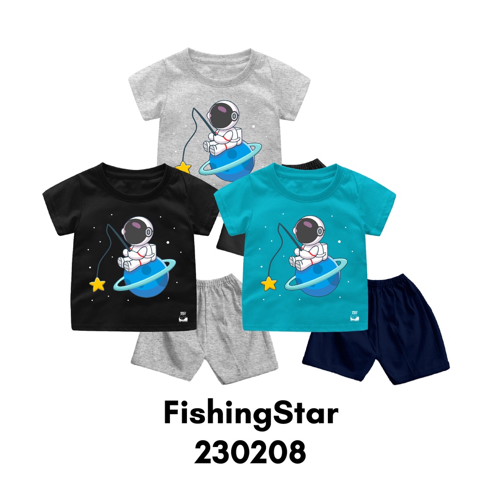 Baju Setelan Bayi &amp; Anak NAF Astronot Series Usia 6 Bulan Sampai 8 Tahun Bahan Katun Combed Premium 30s