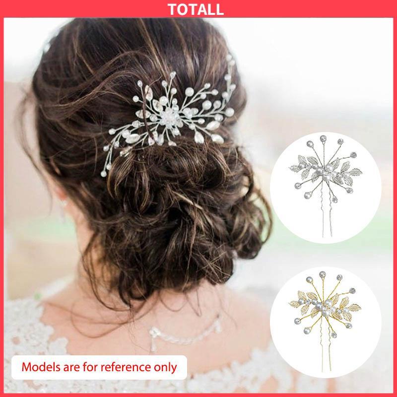 COD Hairpin Tusuk Konde Hairpiece Hiasan Sanggul Rambut Aksesoris Pengantin Bridal Wedding-Totall