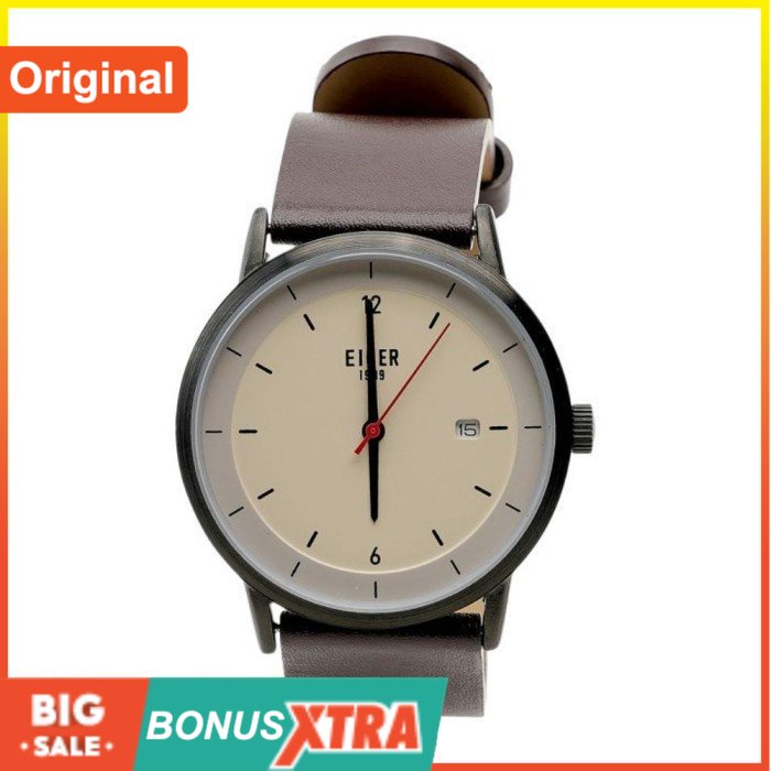 Jam Tangan Eiger MORTSEL WATCH Brown Coklat 91000 8259 Original Cowok